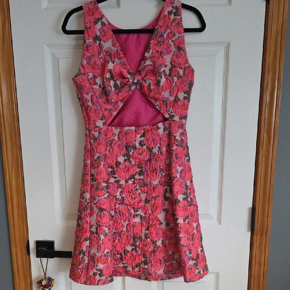 Kate Spade Pink Floral Mini Dress - Picture 3 of 4